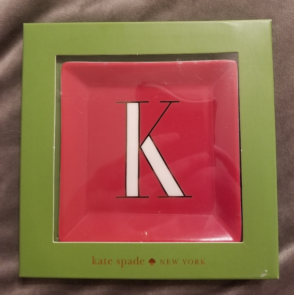 kate spade Other - Kate Spade 'K' It's Personal Jewelry Tray/Plate